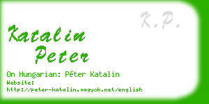 katalin peter business card