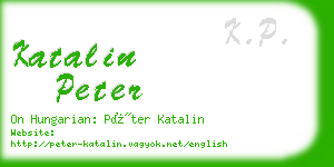 katalin peter business card